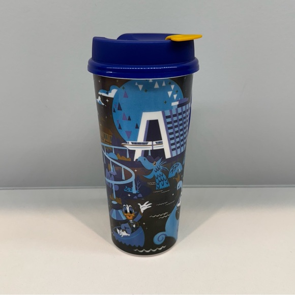 Disney World 50th Anniversary Refillable Mug Mickey Minnie Resort Cup Excellent - Picture 3 of 9